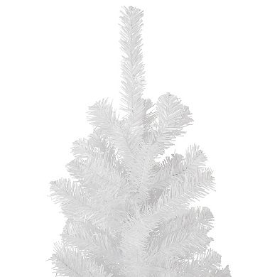 6.5' White Georgian Pine Slim Artificial Christmas Tree Unlit