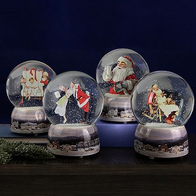 6.5" Norman Rockwell 'A Drum For Tommy' Christmas Snow Globe