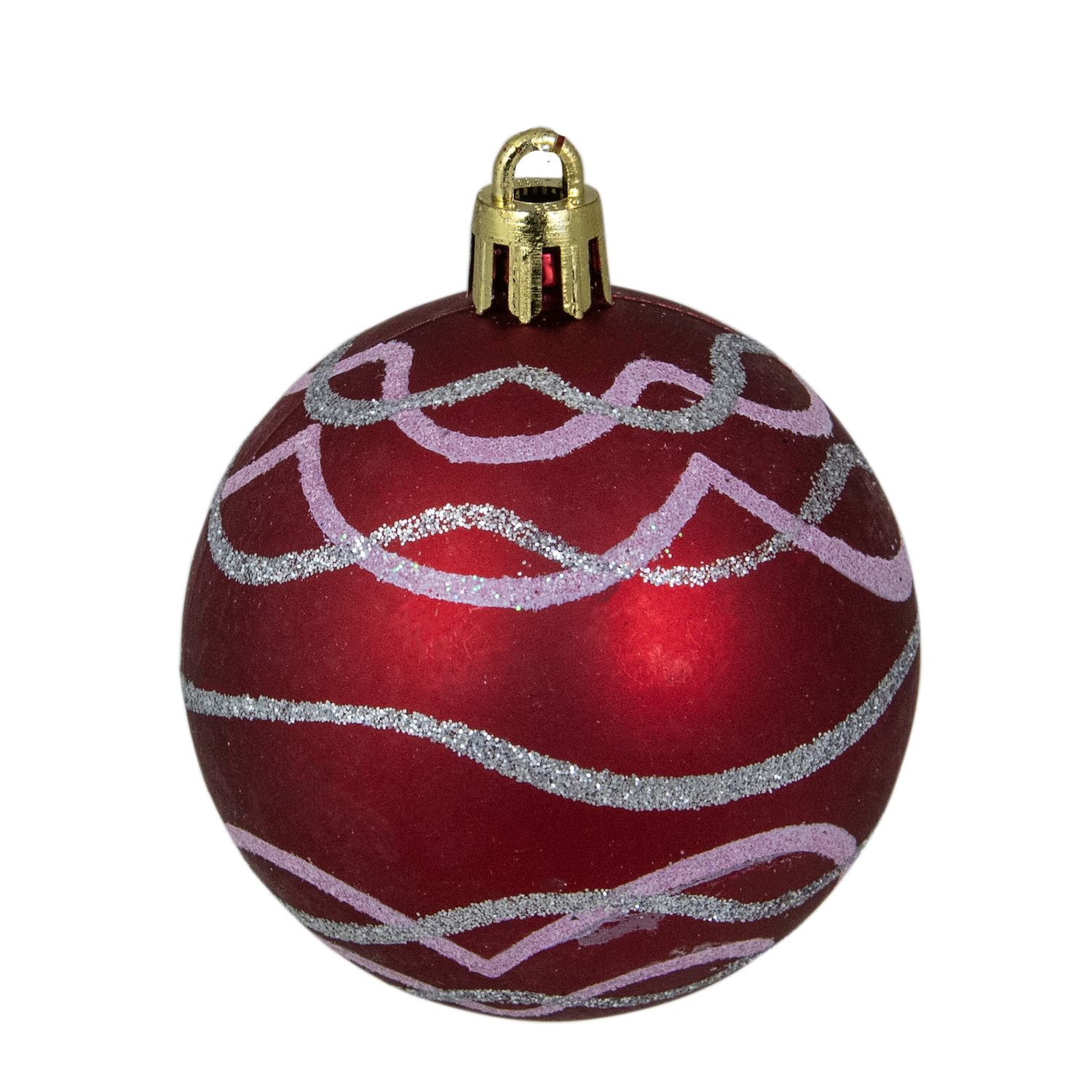 12ct Red And Silver Shatterproof Shiny And Matte Christmas Ball ...