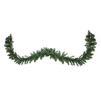 9' x 12 Pre-Lit Buffalo Fir Artificial Christmas Garland - Clear Lights