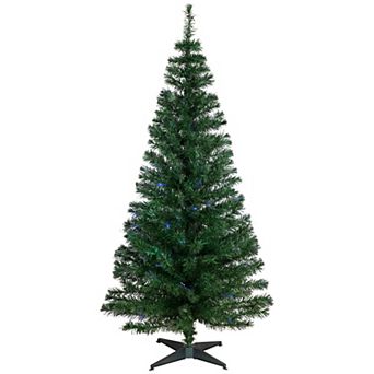6' Multi-Color Fiber Optic Pine Christmas Tree
