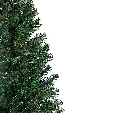 6' Multi-Color Fiber Optic Pine Christmas Tree