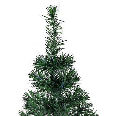 6' Multi-Color Fiber Optic Pine Christmas Tree