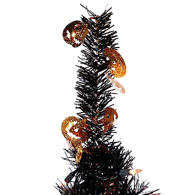 4' Fall Harvest Pop Up Artificial Thanksgiving Tree with Pumpkins