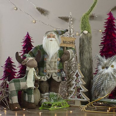 9-Inch Tree on Green Wood Sled Christmas Ornament