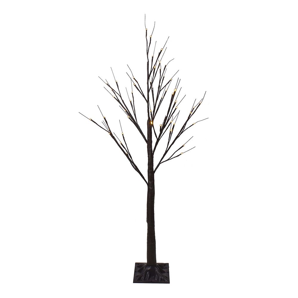 4' LED Lighted Christmas Brown Birch Twig Tree Outdoor Decoration ...