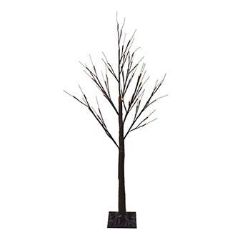 4' LED Lighted Christmas Brown Birch Twig Tree Outdoor Decoration - Warm White LIghts