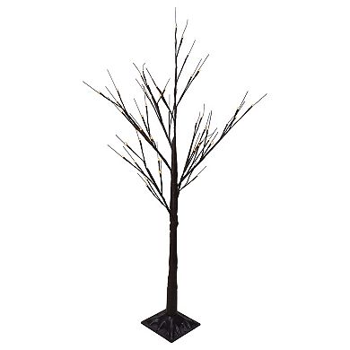 4' LED Lighted Christmas Brown Birch Twig Tree Outdoor Decoration - Warm White LIghts