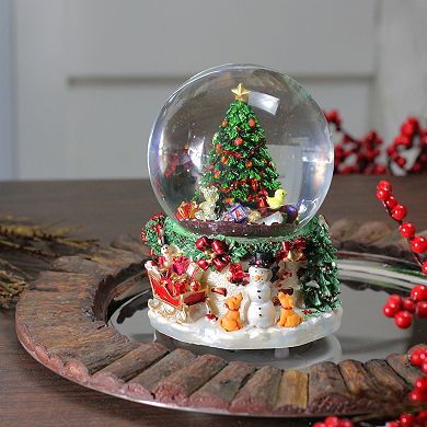 7" Presents Under the Tree Musical Christmas Snow Globe