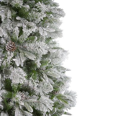 7.5' Flocked Rosemary Emerald Angel Pine Artificial Christmas Tree - Unlit