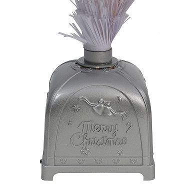 4' Pre-Lit Slim Color Changing Fiber Optic Artificial Christmas Tree Multicolor LED Lights