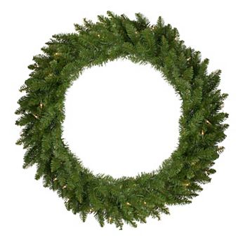 36" Pre-Lit Everett Pine Artificial Christmas Wreath Clear Lights