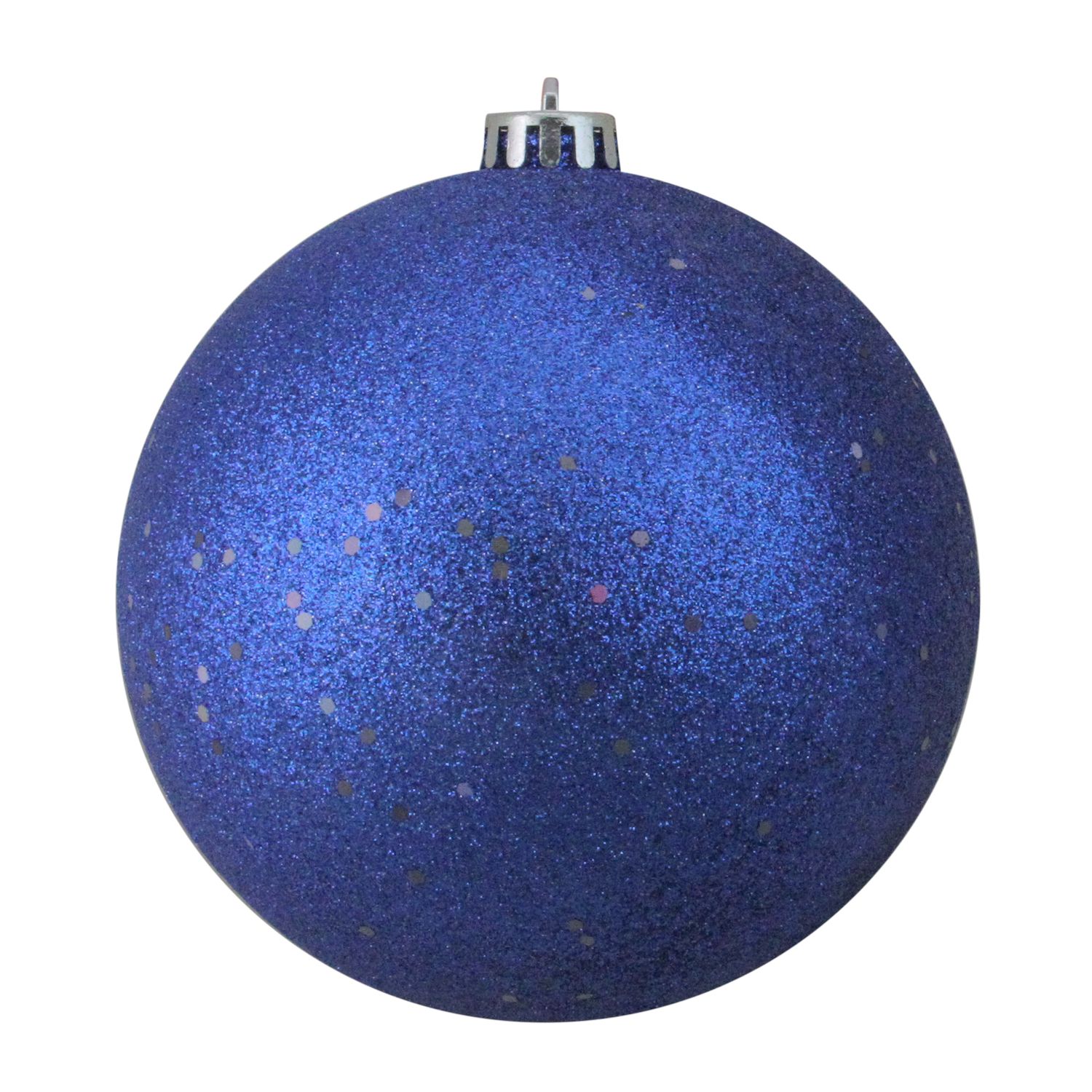 6 inch Matte-Glitter Swirl Christmas Ball Ornament: Silver