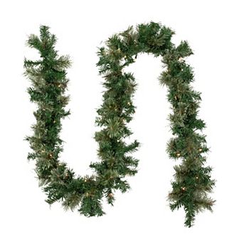 9' x 10" Pre-Lit Oregon Cashmere Pine Artificial Christmas Garland Clear Lights