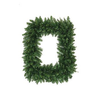 36" Buffalo Fir Rectangular Artificial Christmas Wreath - Unlit