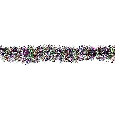 50' x 3" Silver Tinsel Rainbow Artificial Christmas Garland - Unlit