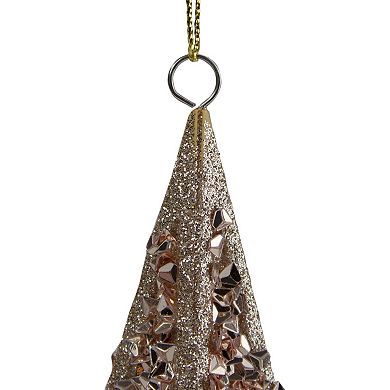 5.5" Rose Gold Star Shaped Christmas Ornament