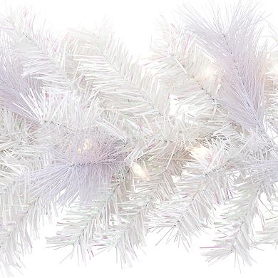 9' x 10" Pre-Lit Vermont White Pine Artificial Christmas Garland Clear Lights