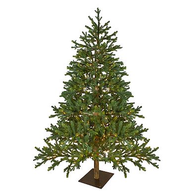 6.5' Pre-Lit Full North Pine Artificial Christmas Tree - Clear LED Lights