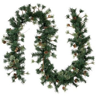 9' x 12" Pre-Lit Country Mixed Pine Artificial Christmas Garland - Clear Dura-Lit Lights