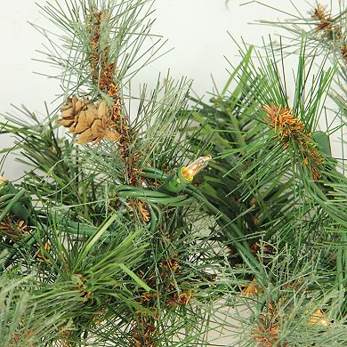 9' x 12" Pre-Lit Country Mixed Pine Artificial Christmas Garland - Clear Dura-Lit Lights