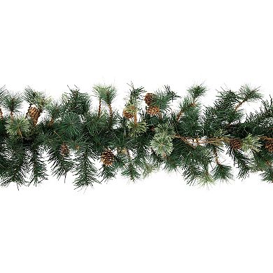 9' x 12" Pre-Lit Country Mixed Pine Artificial Christmas Garland - Clear Dura-Lit Lights