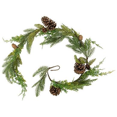 5' Assorted Pine and Pinecone Artificial Christmas Garland Unlit