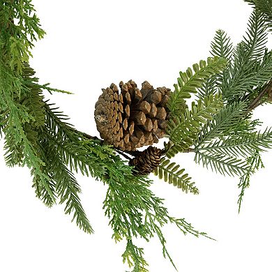 5' Assorted Pine and Pinecone Artificial Christmas Garland Unlit
