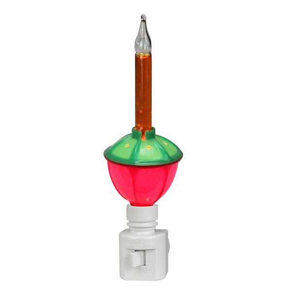 6.5" Red and Green Christmas Bubble PlugIn Night Light