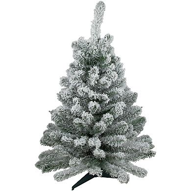 3' Heavily Flocked Madison Pine Medium Artificial Christmas Tree Unlit
