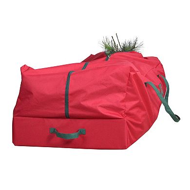 7.5’ Red and Green Rolling Artificial Christmas Tree Storage Bag