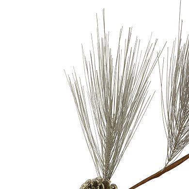 40" Brown and Gray Long Needle Pine Cone Artificial Christmas Spray