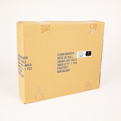 18" Gold 3-Finish Snowflake Shatterproof Commercial Christmas Ornament