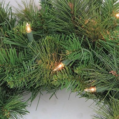 Pre-Lit Canyon Pine Artificial Christmas Wreath - 60-Inch Clear Lights