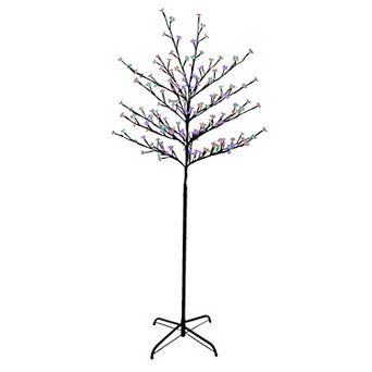 6' Pre-Lit Cherry Blossom Flower Artificial Tree - Multicolor LED Lights