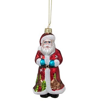 5.5" Classic Saint Nicholas Hanging Glass Christmas Ornament