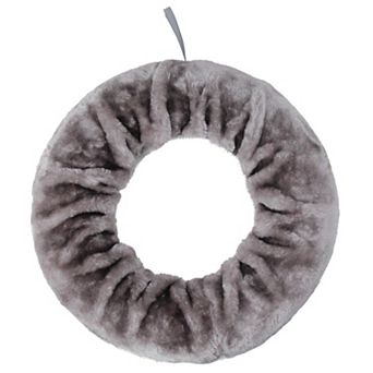 Lilac Purple Faux Fur Artificial Christmas Wreath - 13-Inch Unlit