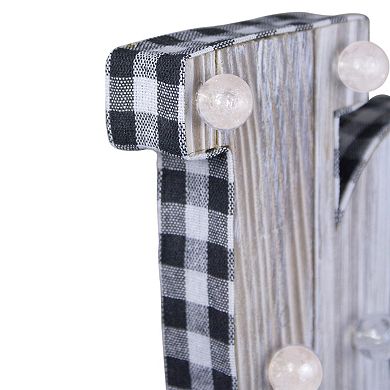 14" Lighted 3D Wooden "JOY" Christmas Table Top Decor