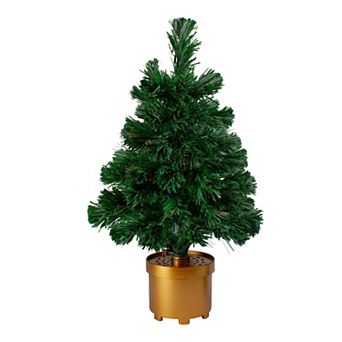 2' Pre-Lit Medium Color Changing Fiber Optic Artificial Christmas Tree