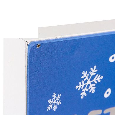 12" Square 'Let it Snow' Woodblock Christmas Sign