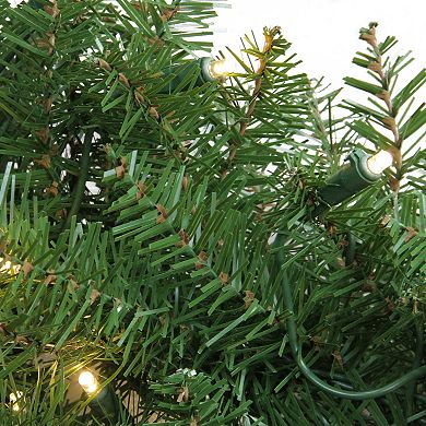 Pre-Lit Northern Pine LED Artificial Christmas Wreath - 48-Inch Warm White Lights