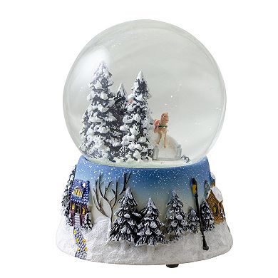 5.75" Winter Forest Sleigh Ride Musical Christmas Snow Globe