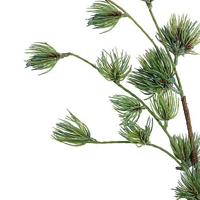 43" Green and Brown Mini Needle Cascading Artificial Christmas Pine Spray