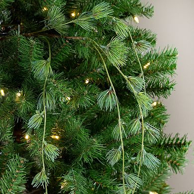 43" Green and Brown Mini Needle Cascading Artificial Christmas Pine Spray