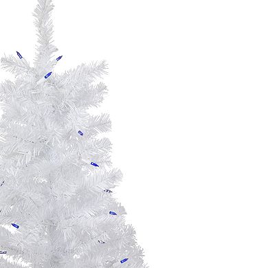 3' Pre-Lit Woodbury White Pine Slim Artificial Christmas Tree Blue Lights