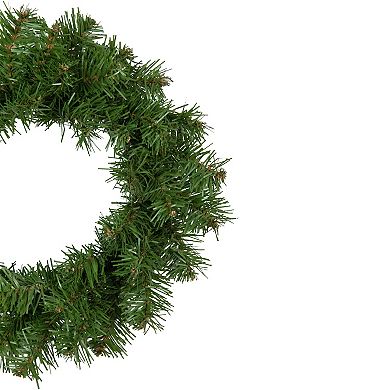 Deluxe Dorchester Full Pine Artificial Christmas Wreath  24-Inch  Unlit