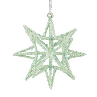 6.75" Light Green Starburst Christmas Ornament
