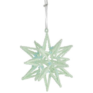 6.75" Light Green Starburst Christmas Ornament