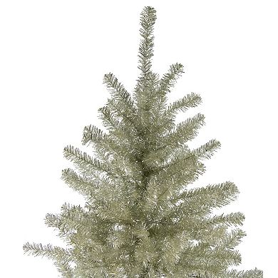 6' Unlit Medium Sheer Champagne Tinsel Artificial Christmas Tree