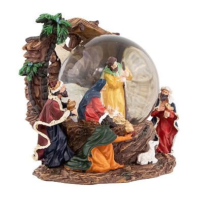6.75" Holy Family Christmas Nativity Musical Water Globe